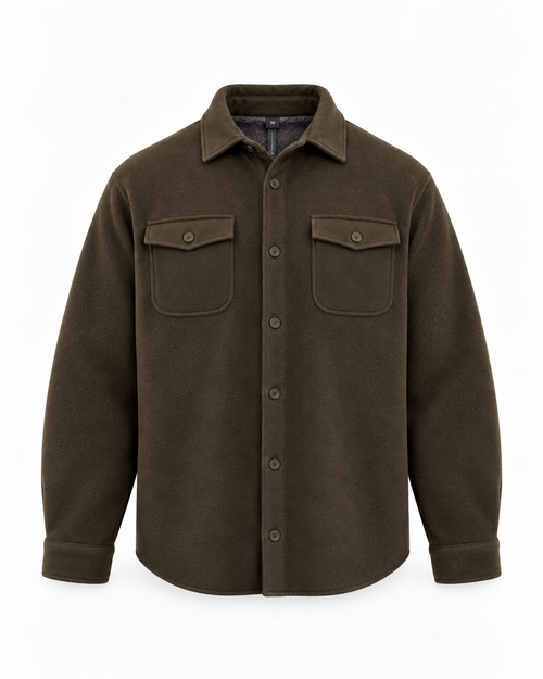 The Fleece Overshirt in Olive