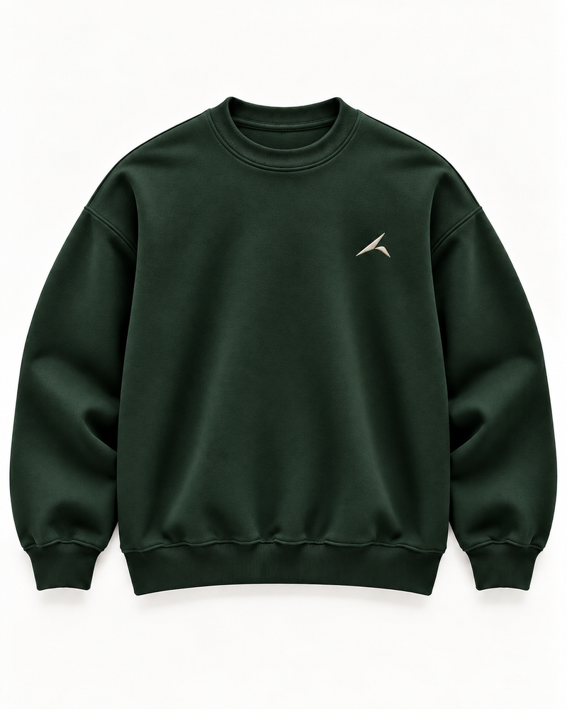 The Icon Sweatshirt in Forest Green, front