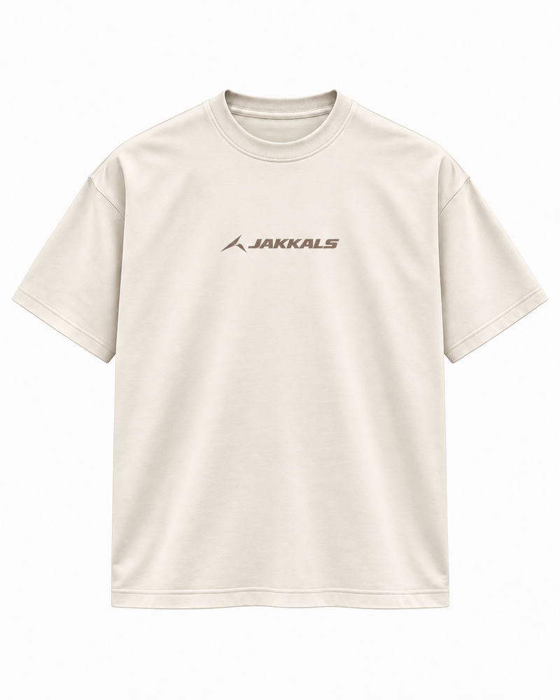 The Logo Tee in Cream, front