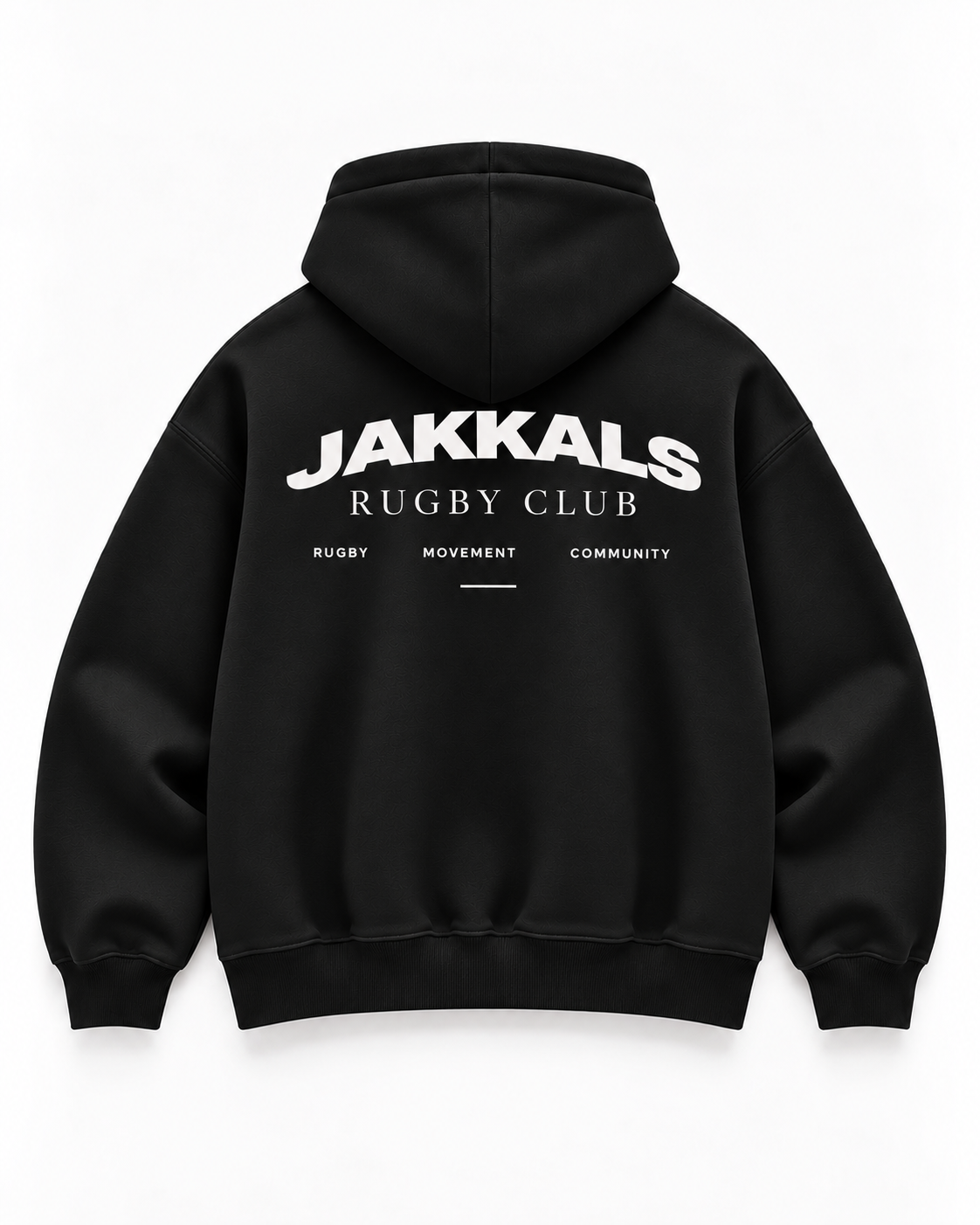 The Rugby Club Hoodie in Black, back print